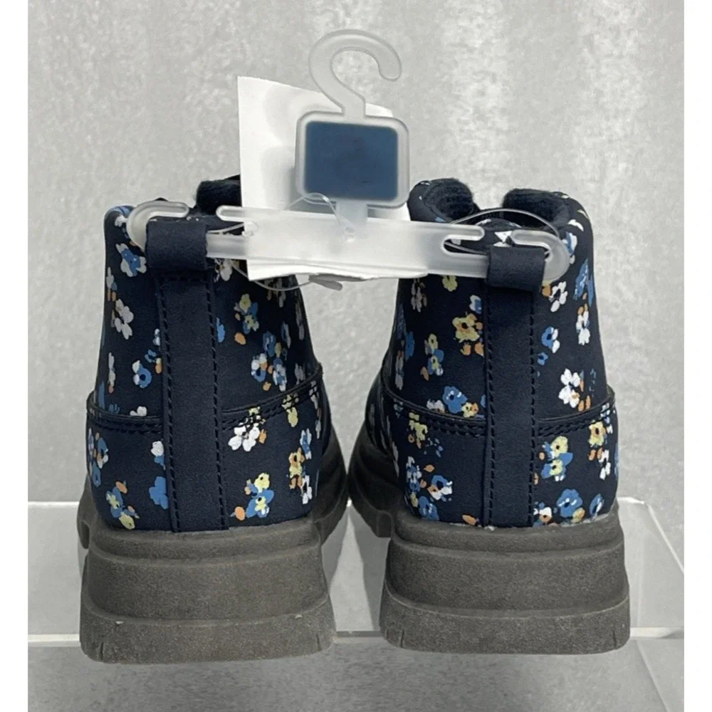 Oshkosh Floral Flower Print Blue‎ Fashion Boots Toddler Girls Size 5 NEW